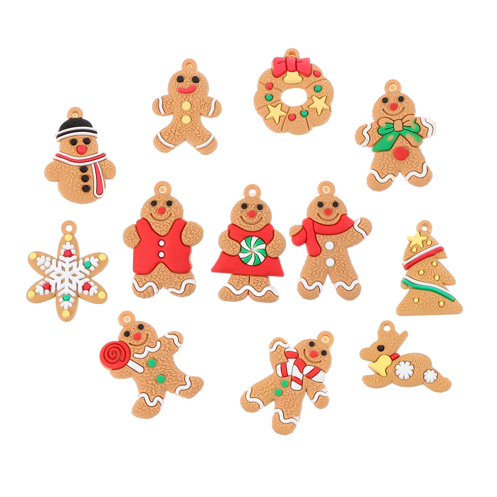

12pcs Christmas Ornaments Pvc Hanging Pendants Xmas Tree Decorations Eco Friendly Lightweight Festive Decor For Doors