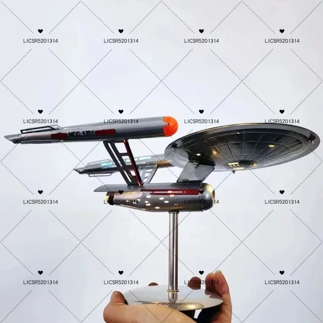 Metal Aircraft Replica Aircraft Star Treks Enterprise 1:1000 Model Assemble Starship Handicraft Ornament Collectible Toy Gift