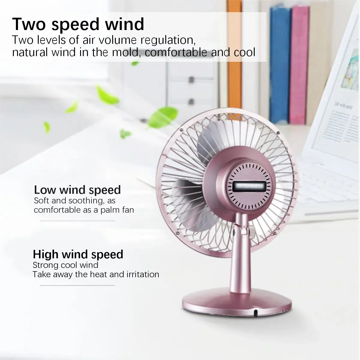 6 inch Portable Desktop Fans USB Fan Mute Cooler Air Circulator Travel Adjustable 2 Speed Small Air Conditioning Fan