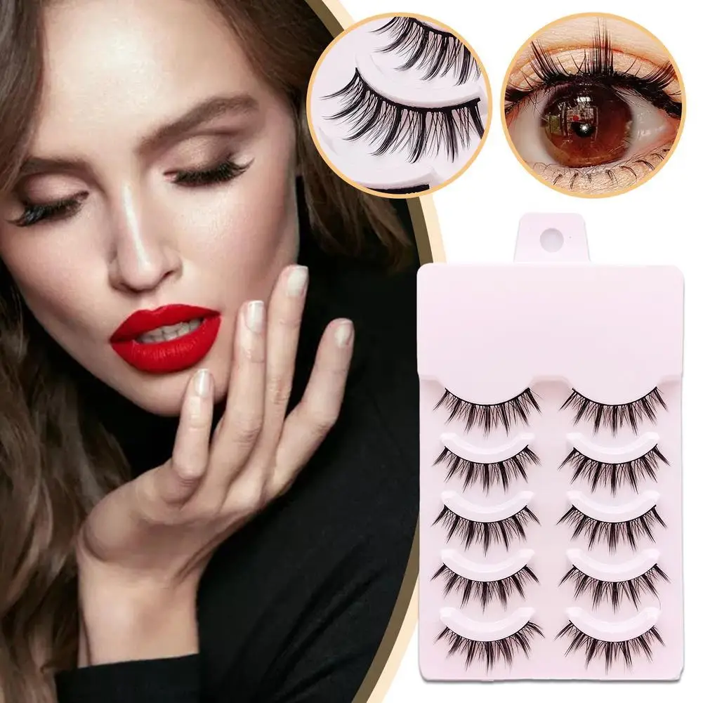 5 pares de pestañas postizas Imp, maquillaje Natural para principiantes, disfraz de día, pestañas individuales, maquillaje profesional, grupo de injerto