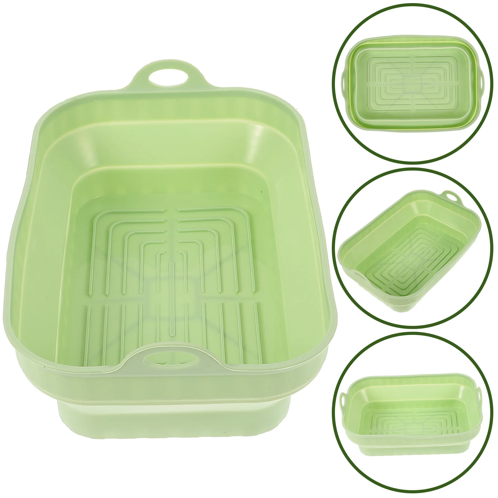 

Foldable Reusable Silicone Air Fryer Liner Non Stick Baking Pad Easy Clean Heat Resistant Mat Air Fryer Liner