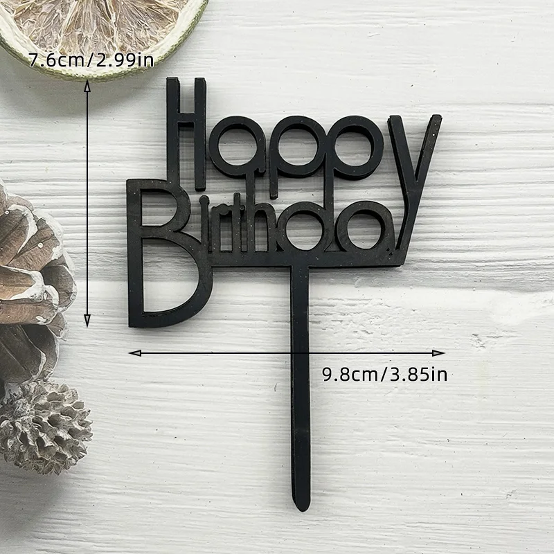 10 Stück Acryl-Kuchenaufsatz „Happy Birthday“, Rosa, Gold, Silber, für Kinder, Männer, Frauen, Babyparty, Party-Dekoration, Geschenkzubehör – Detail 20