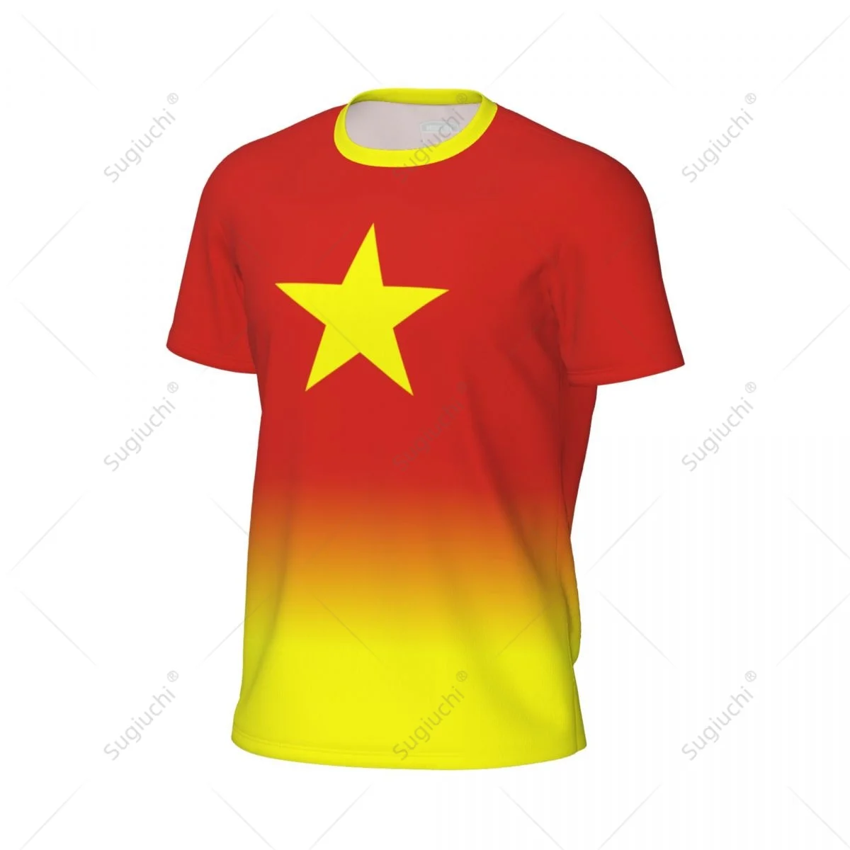 Sports Mesh T-shirt Vietnam Flag For Running Bike Soccer Tennis Football Fitness Tees 3D Printed Custom