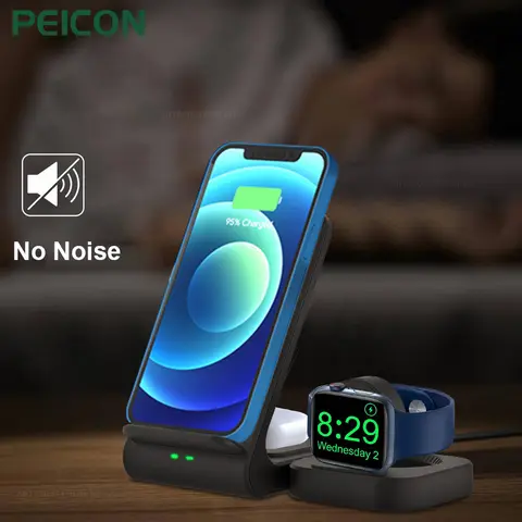 애플 워치용 마그네틱 고속 충전 스테이션, 울트라 9 에어팟 프로, 무선 충전 패드, 아이폰 15, 14, 13, 12 용