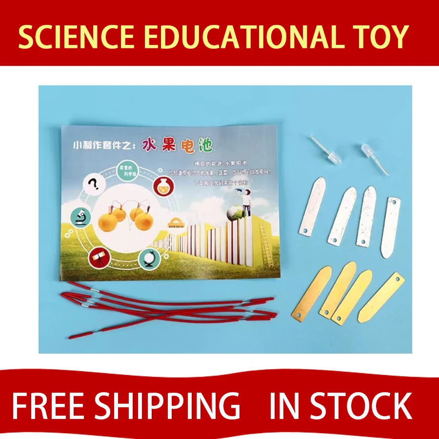 5pcs Bio Energy Science Kit Potato Fruit Supply Electricity Experiments Kids Children Student Learining Science Educational Toy