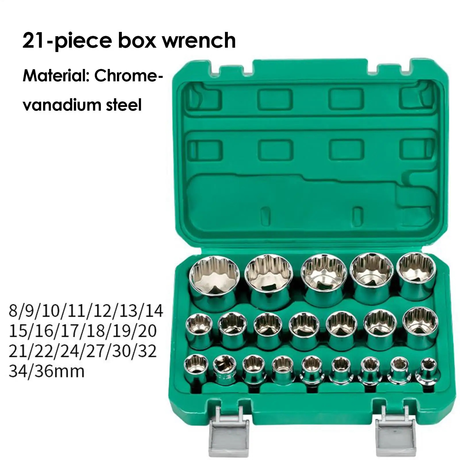 12 نقطة مجموعة مقابس 8-32 مللي متر الثقيلة زهر البرقوق المقبس رئيس أداة السيارة للمنزل المرآب ورشة الصيانة الصناعية