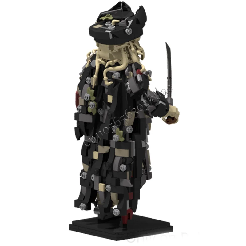 987 قطعة MOC القراصنة الكابتن ديفيز جونز تمثال اللبنات شخصيات الحركة الطوب لتقوم بها بنفسك تجميعها لعب للأطفال الهدايا