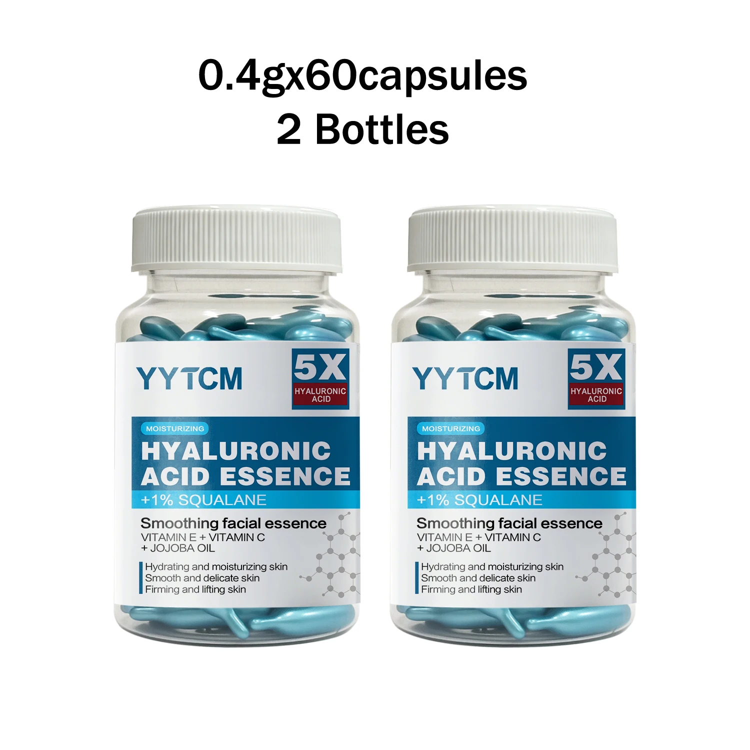 Hyaluronzuur diep hydraterende capsule-essentie, diep hydraterende en verhelderende huidessentie (0,4 g x 30 capsules)/zak -1 zak - afbeelding 1