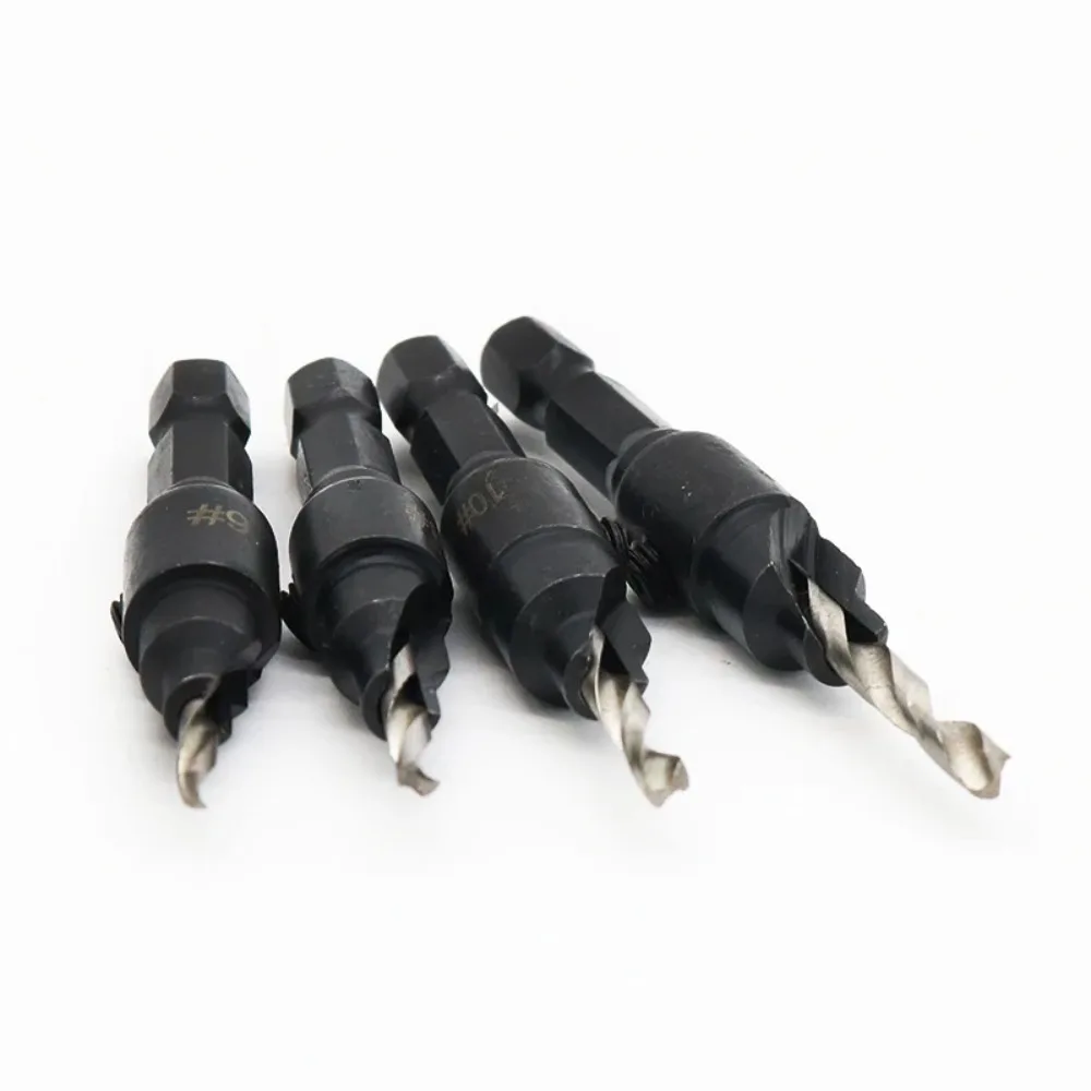 4 قطعة/المجموعة النجارة Tapper قضيب سداسية المسمار معزز الحفر مدبب ثقب الحفر ومنشار الأجهزة أداة مجموعة