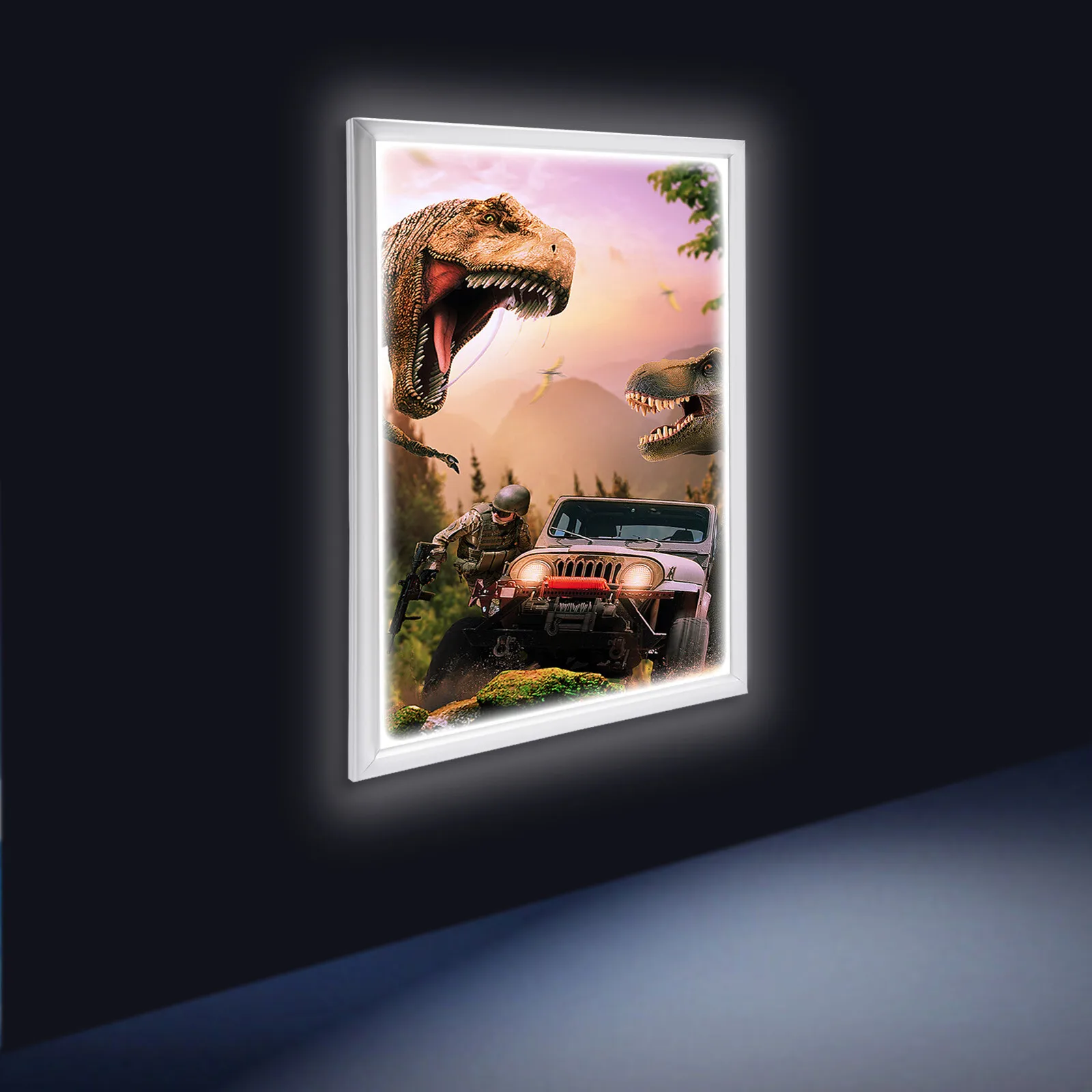 

LED Poster Frame - Soft Light, 18x24 Inch, Narrow Edge - For Home Theaters, Cinemas, Stores - Easy To Replace Posters, Durable