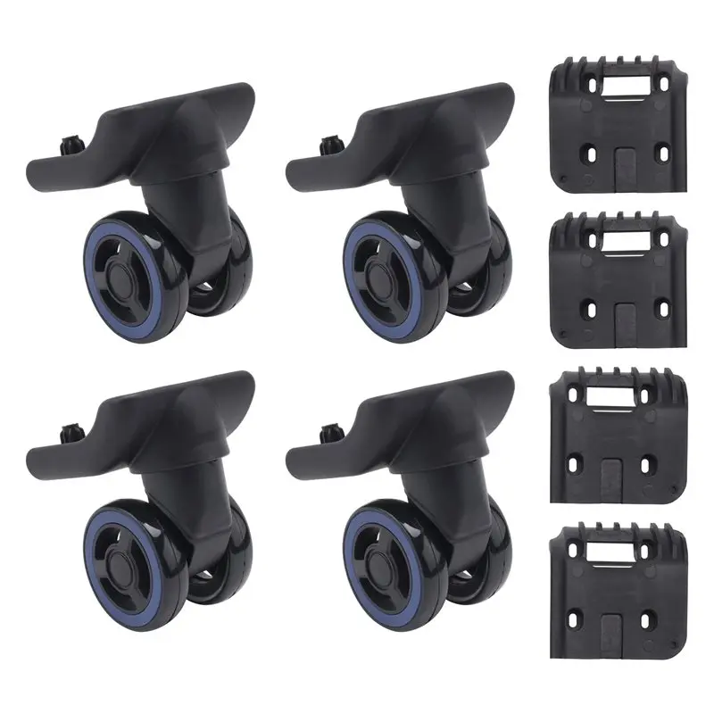 Easy Use 4Pcs Luggage Wheels Suitcase Double Row Roller Hardware Repairing Kit Heavy Duty Wheels 360° Spinner Casters