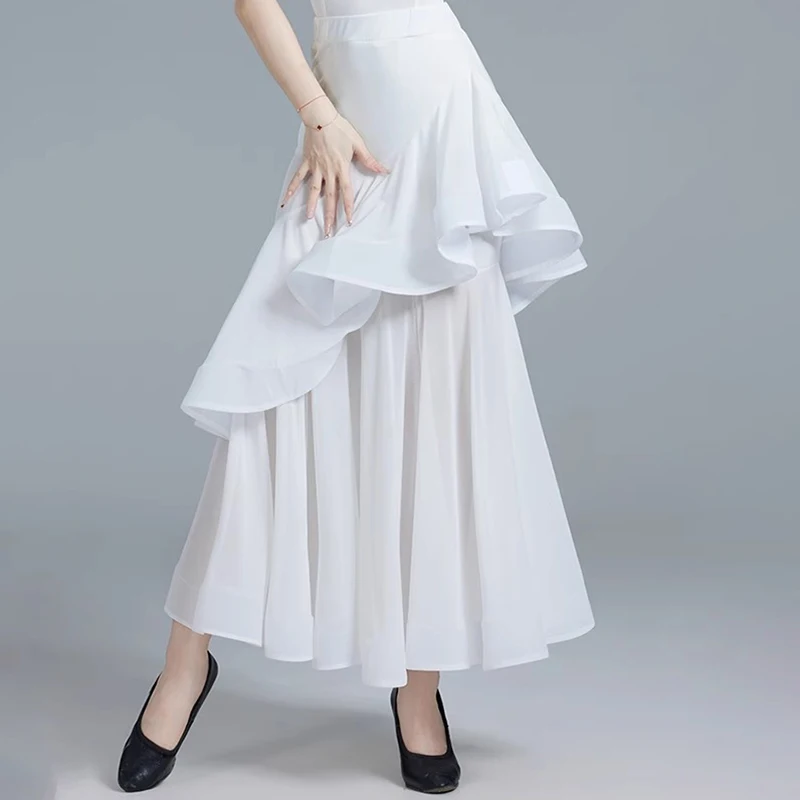 

Элегантные современные юбки для бальных танцев для женщин, костюмы для танго, одежда для выступлений по национальному стандарту, для вальса и вечеринок