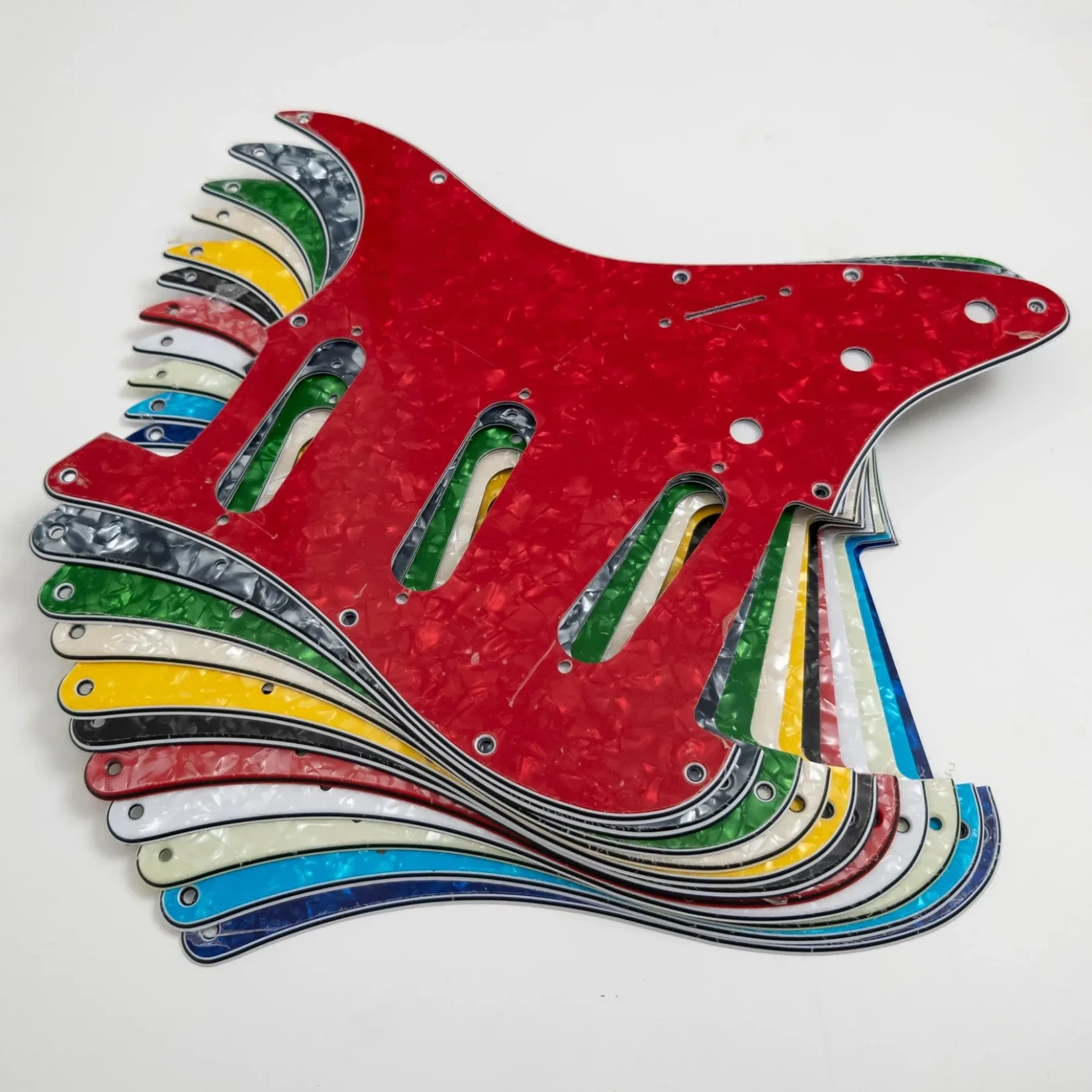 plaque-de-protection-de-guitare-sss-a-11-trous-multicolore-effet-nacre-pour-guitare-electrique-de-style-st-pieces-de-rechange-pour-amelioration