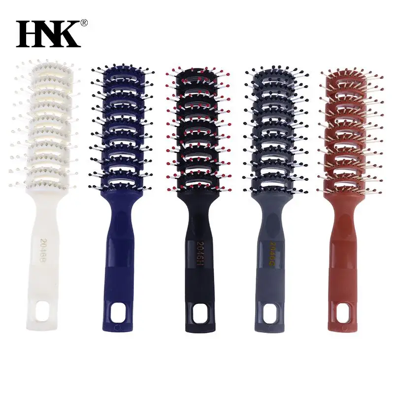 Salon Household Professional Rib Comb Of Men’s Pomade Hair Styling Massage Curling Hairbrush For Inner Buckle Modeling