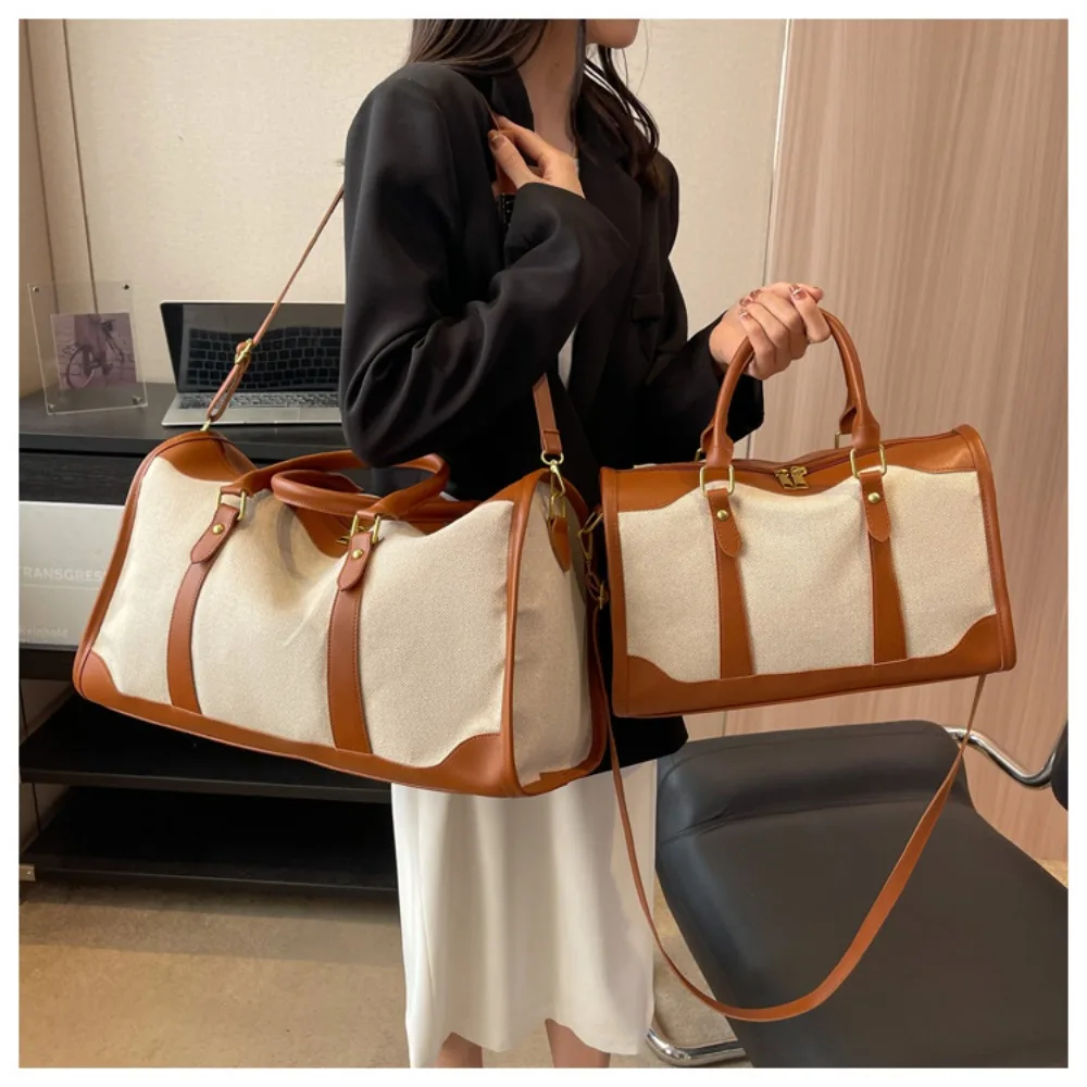 Fashion Casual Single Shoulder Crossbody Bag Women Travel Storage Tote Handbags Large Capacity Portable Canvas Bag