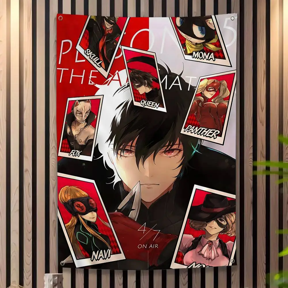 Game P-Persona 3 Reload DIY Flag For Family Group Photo Living Room Home Dorm Decor Wall Art Decor Banner