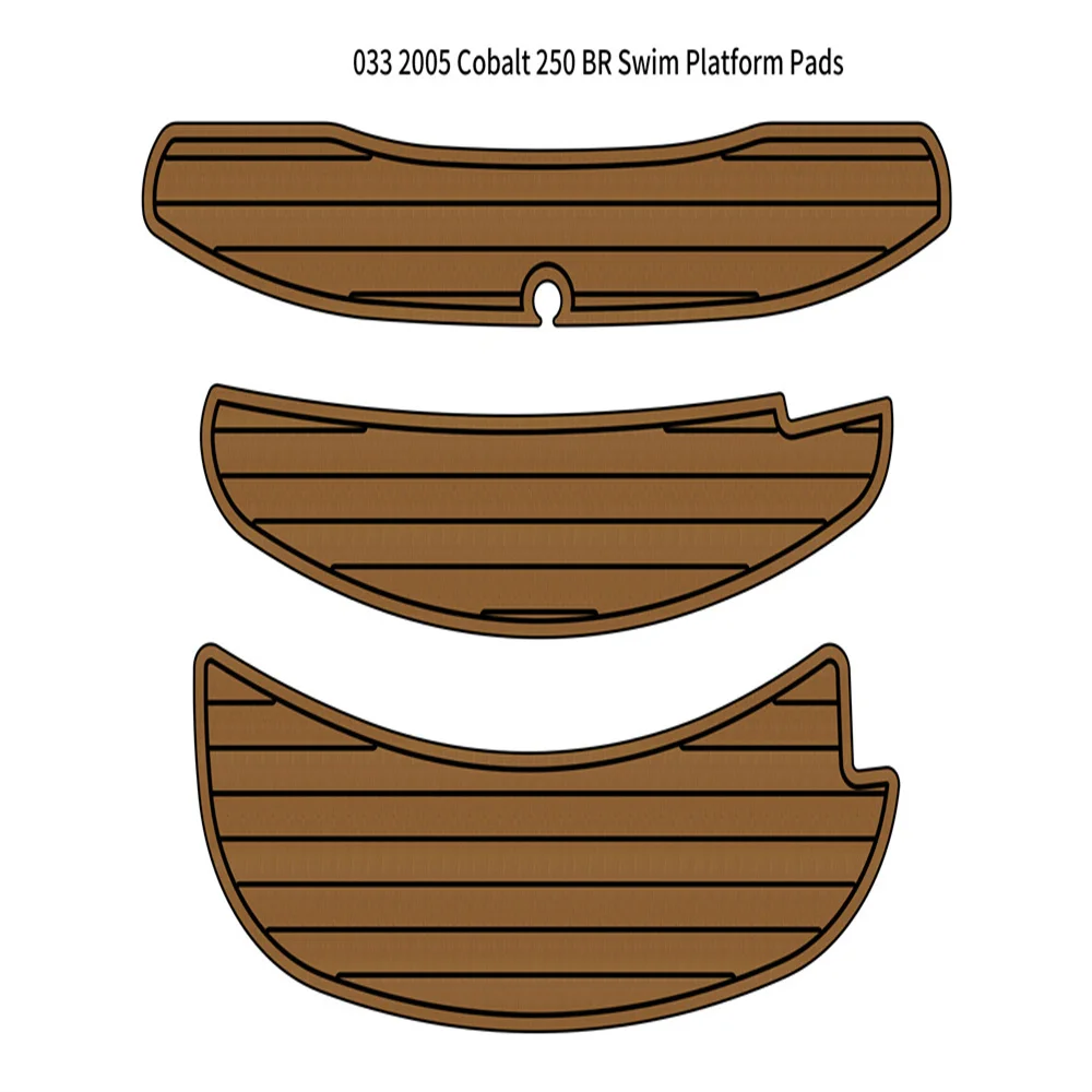 

2005 Cobalt 250 BR Swim Platform Step Pad Boat EVA Foam Faux Teak Deck Floor Mat Backing Self Adhesive SeaDek Gatorstep Style