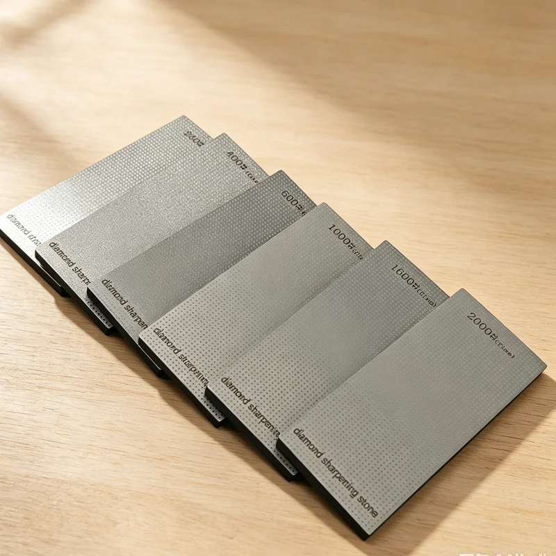 Practical Grinding Tool 240#-2000# Starry Surface Diamond Whetstone 151*63*9mm Ultra-thin Design with EVA Base