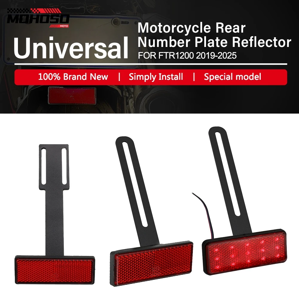 For Indian FTR 1200 FTR1200 2019 2020 2021 2022 2023 2024 2025 Motorcycle Accessories License Plate Holder Extend Tail Reflector