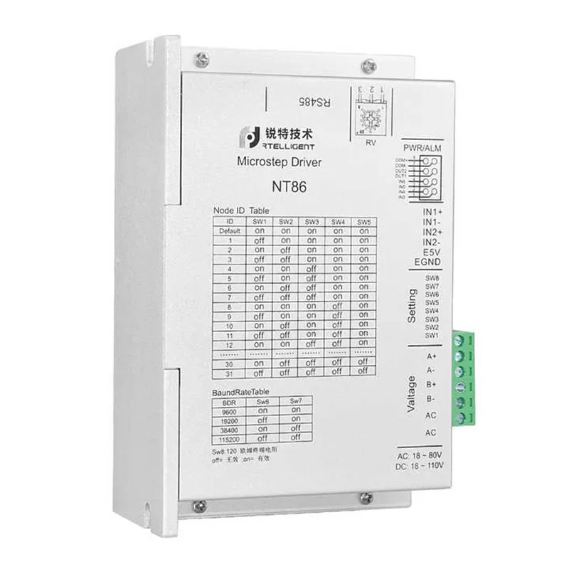 

2-фазный цифровой шаговый двигатель Nema 34 NT86 18-80 в RS485 сеть ModBus управление для открытого цикла и закрытого цикла