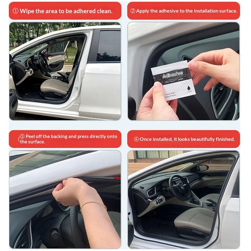 Full Car Waterproof Sealing Strip-D/Large-D/Z-Type Soundproofing Door Frame Seal For Cars Vans Specialized Automotive Accessory