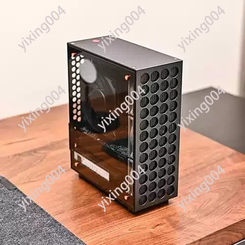 Small All Aluminum Desktop Chassis Half Height PCI Double Slot Design FLEX Power Supply PC Case