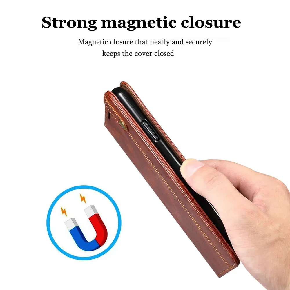 Realme GT NEO 6 6SE GT 6 6T Flip Case Leather Retro Luxury Holder Magnet Wallet Book Full Cover For Realme GT 6 6T Bags BSLY