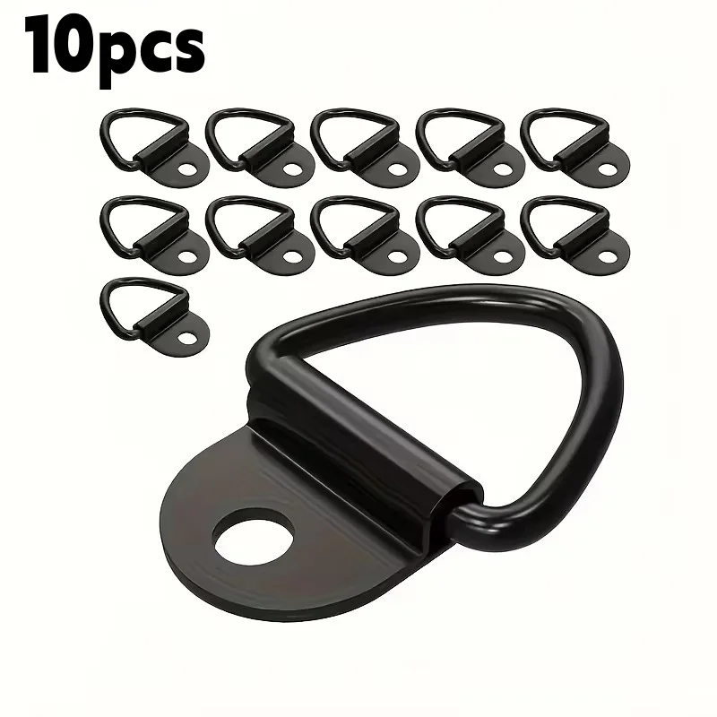 10Pcs D Rings Tie Down Anchors Ring Pull Hook Stainless Steel Lashing Ring Load Fit for Car Boat Cargo Trailer Vehicles RV Van - view 3