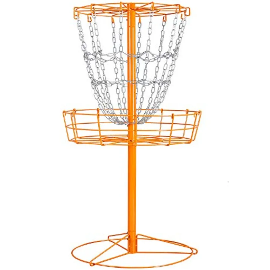 

Portable Disc Golf Practice Set with 12/24 Chain Target and Double Steel Chains for Outdoor Use Ideal for Backyard Park or Trai