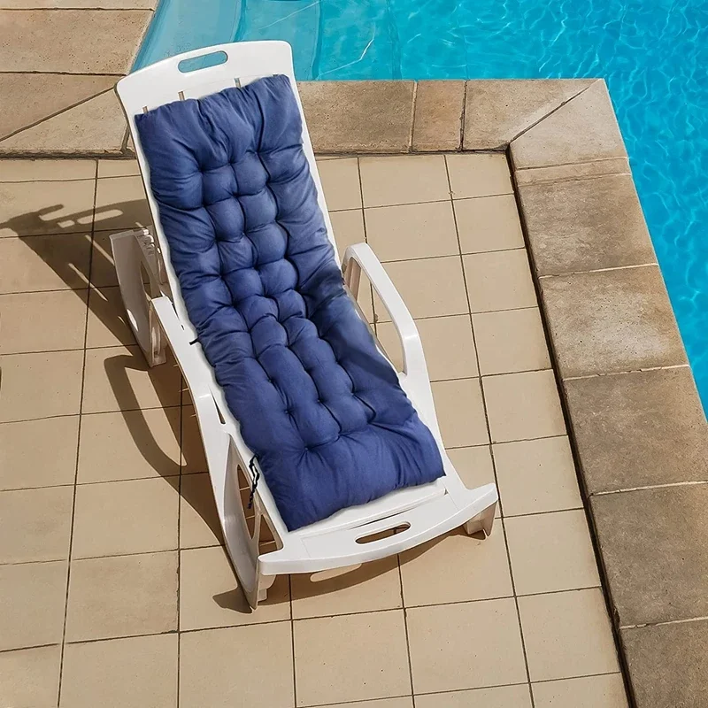 Inyahome Thick Padded Chaise Lounger Swing Bench Cushion Loveseat Recliner Pad Mat Garden Indoor Outdoor Patio Seat Back Cushion