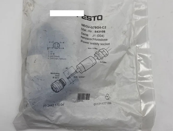 New Original FESTO Power socket Valve Island NECU-G78G4-C2 543108