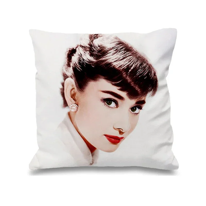 Audrey Hepburn Cushions Chair Cushion Home and Decoration Double Bed Linen Pillowcase Decor 40x40 Pillow Covers Decorative Cover