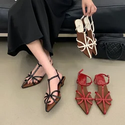 Bailamos Women's Gladiator Sandals Roman Literary Style Hollow Female Beach Shoes Retro Sandals Hollow Wrap Buckle Dress Shoes M