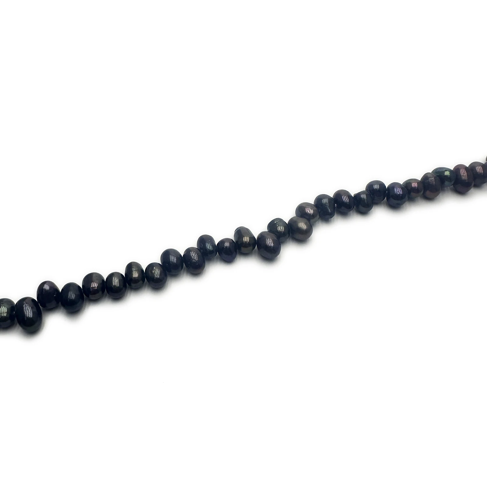 Perles de pomme de terre de culture d'eau douce percées sur le dessus, bijoux faits à la main, collier de bricolage, bracelet, boucle d'oreille, noir, violet, 8-9mm