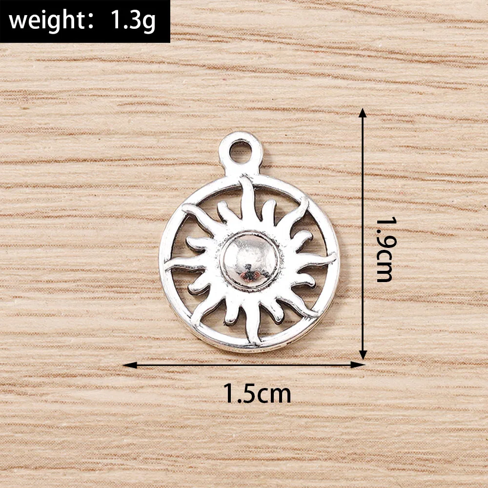 Tusember 10 Stück 28 x 34 mm niedliche Mond-Anhänger aus Legierung für die Schmuckherstellung, Halskette, Ohrringe, Armband, DIY, handgefertigtes Kunsthandwerk – Detail 37