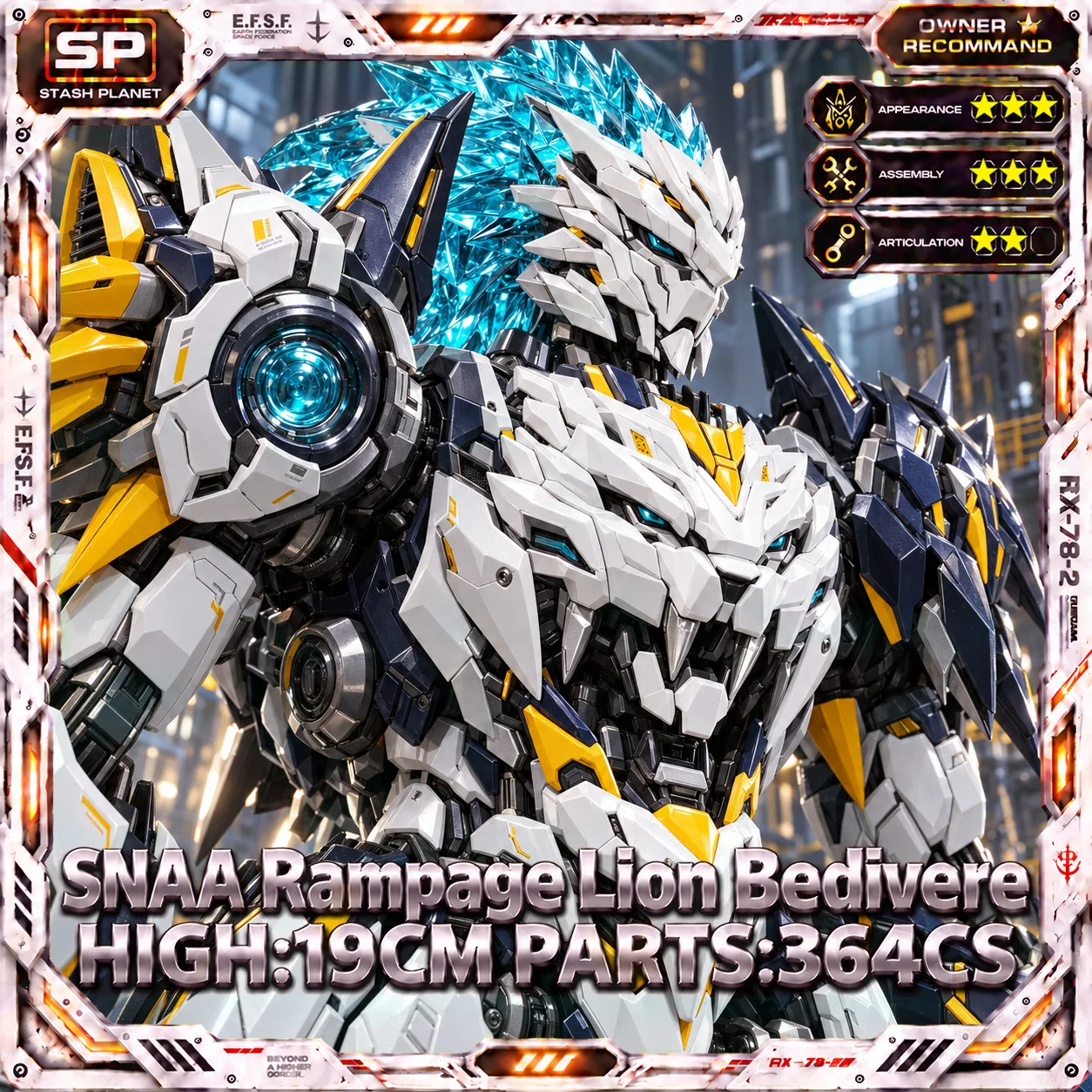 livraison-rapide-snaa-rampage-lion-bedivere-sc-012-modele-a-assembler-1-144-chevaliers-de-la-table-ronde-stash-planet