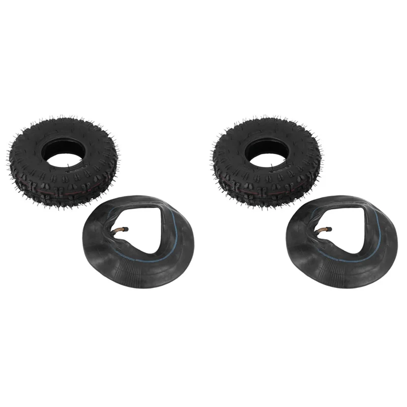 4.10-4 410-4 4.10/3.50-4 Inner Tube + Tire for Garden Rototiller Snow Blower Mowers Hand Truck Wheelbarrow Go Cart Kid