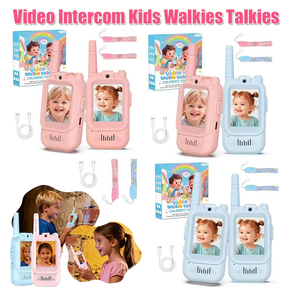 

Video Walkie Talkies for Kids 2 Pack Rechargeable Kids Video Walkie Talkies Christmas Birthday Gifts for Boys and Girls