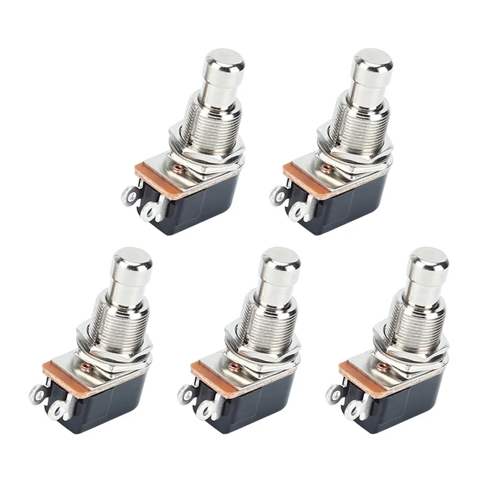 

5pcs Metal Electric Guitar Effects Pedal Buttons 2 Pin Foot Push Button petal Button Guitar effects Button