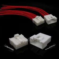 7123-7169 수정 전원 코드 커넥터, 자동차 CD 오디오 와이어 소켓, AUX 수정 플러그, 마즈다용, 16 핀 MG610360, 1 세트