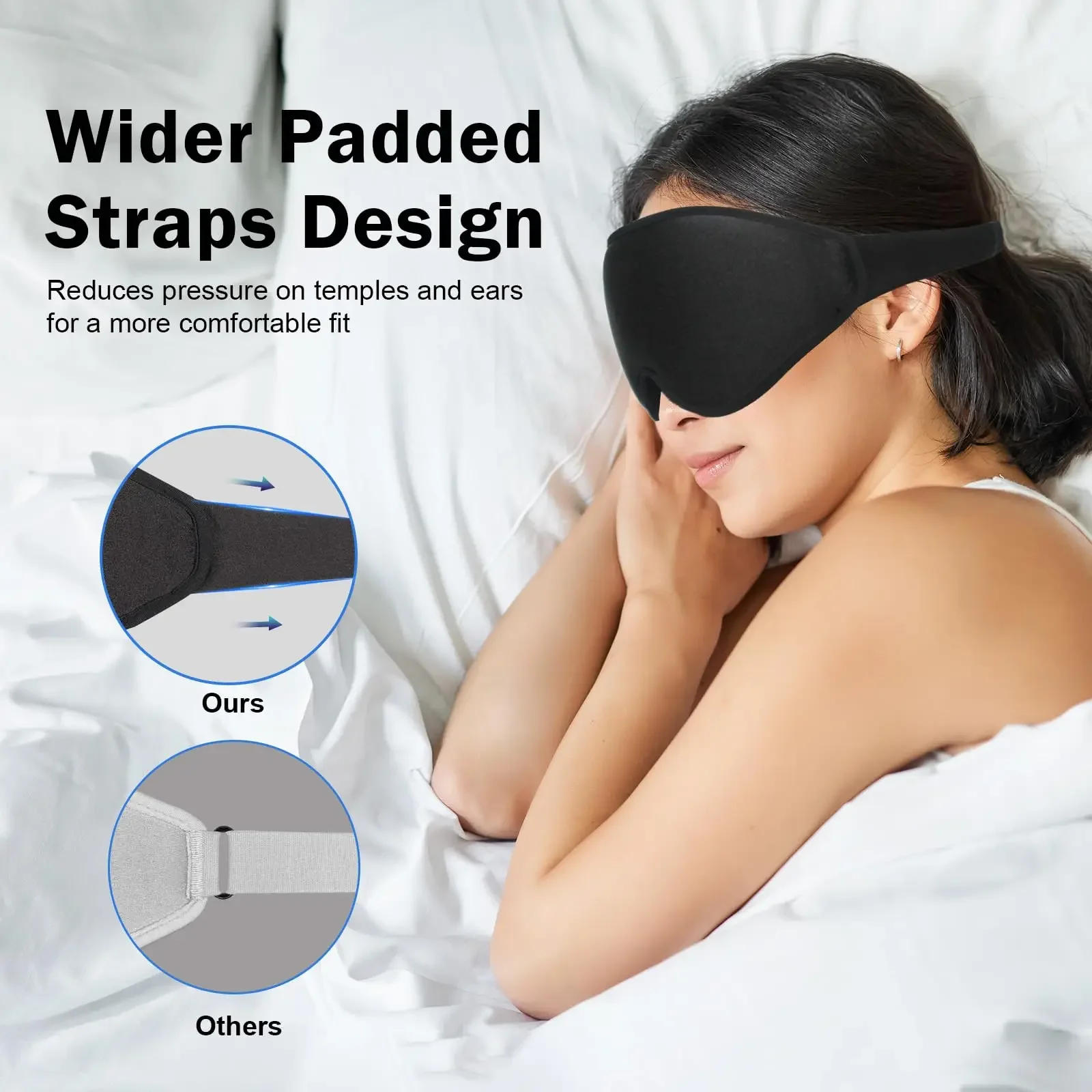 3D Sleeping Mask 100% Blockout Light Sleep Mask For Eyes Soft Sleeping Aid Eye Mask for Travel Eyeshade Breathable Slaapmasker