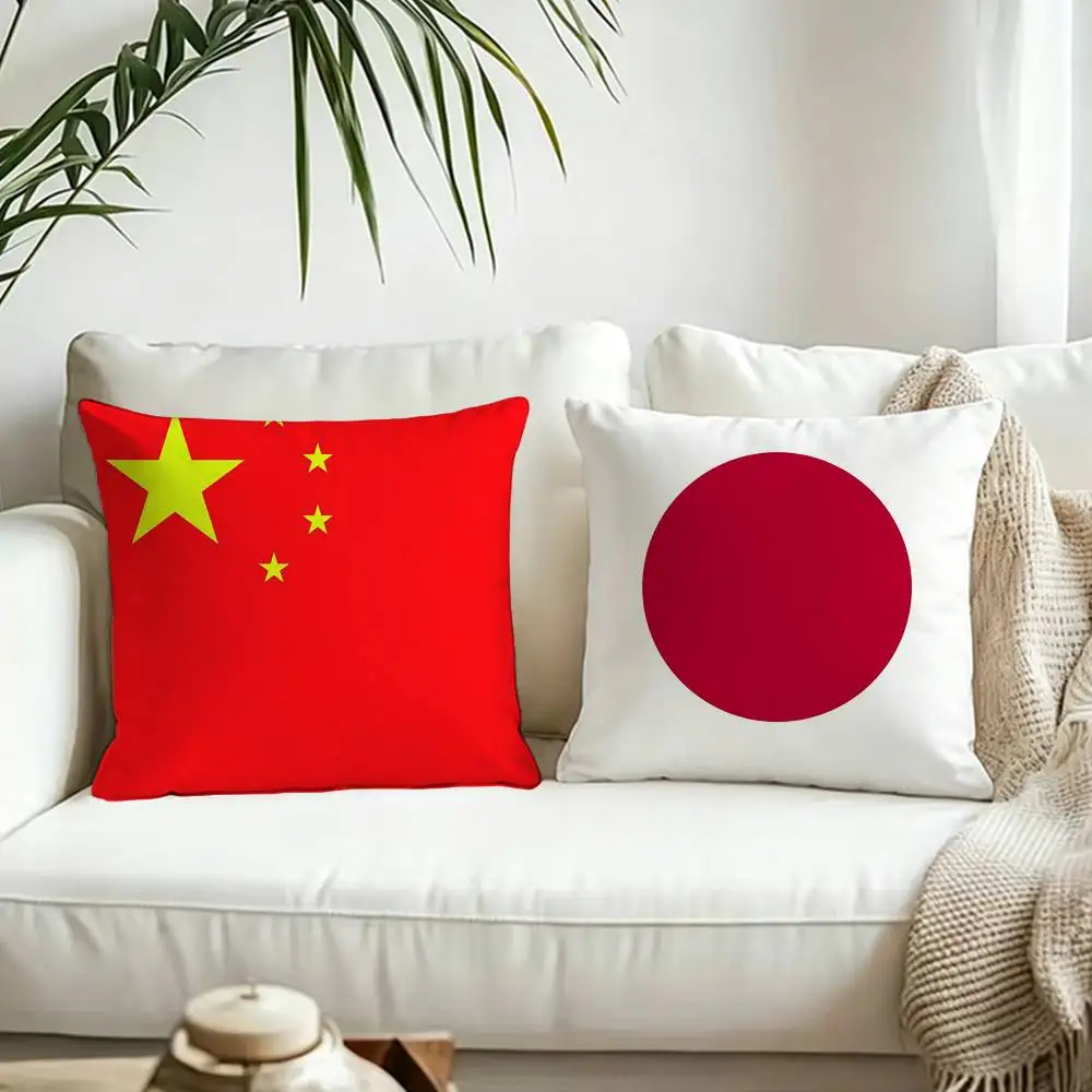 Global World Countries Flags Art Collection Various Sizes Square Pillow Case For Car Home Bedchamber Decor