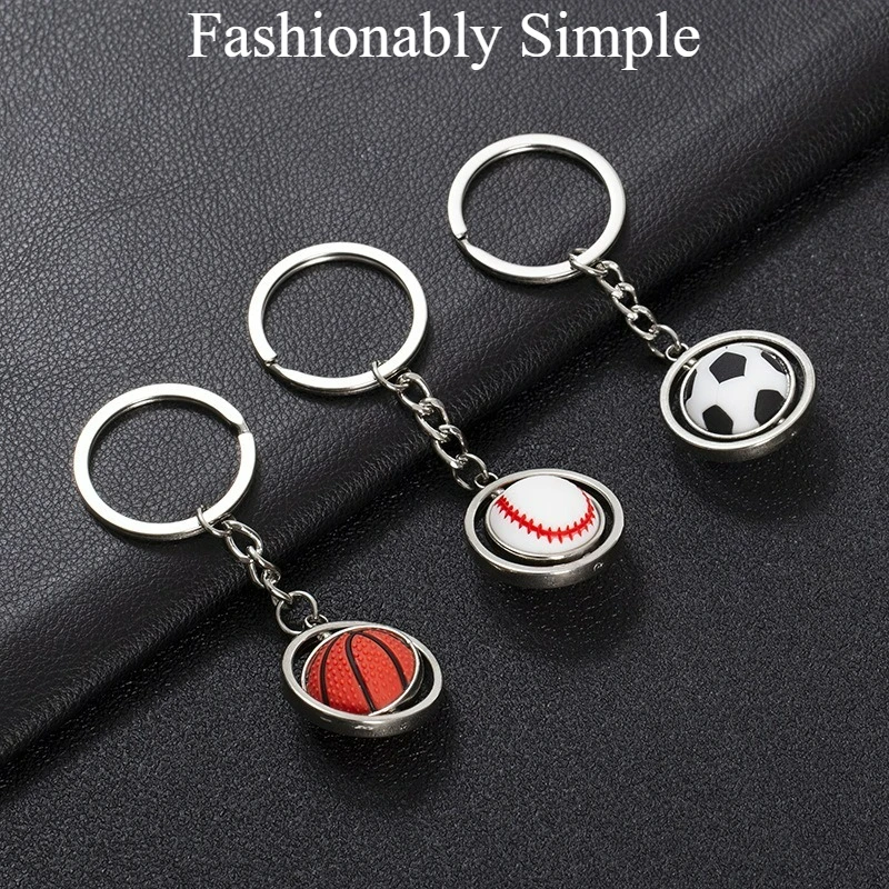 

Rotatable Ball-shaped Sports Memorabilia Gifts Keychains Personalized Decorative Items for Events and Support Activities