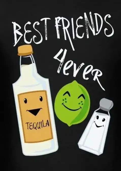 

Best Friends Forever Tequila Lemon Salt T-Shirt 100% Cotton O-Neck Summer Short Sleeve Casual Mens T-shirt Size S-3XL