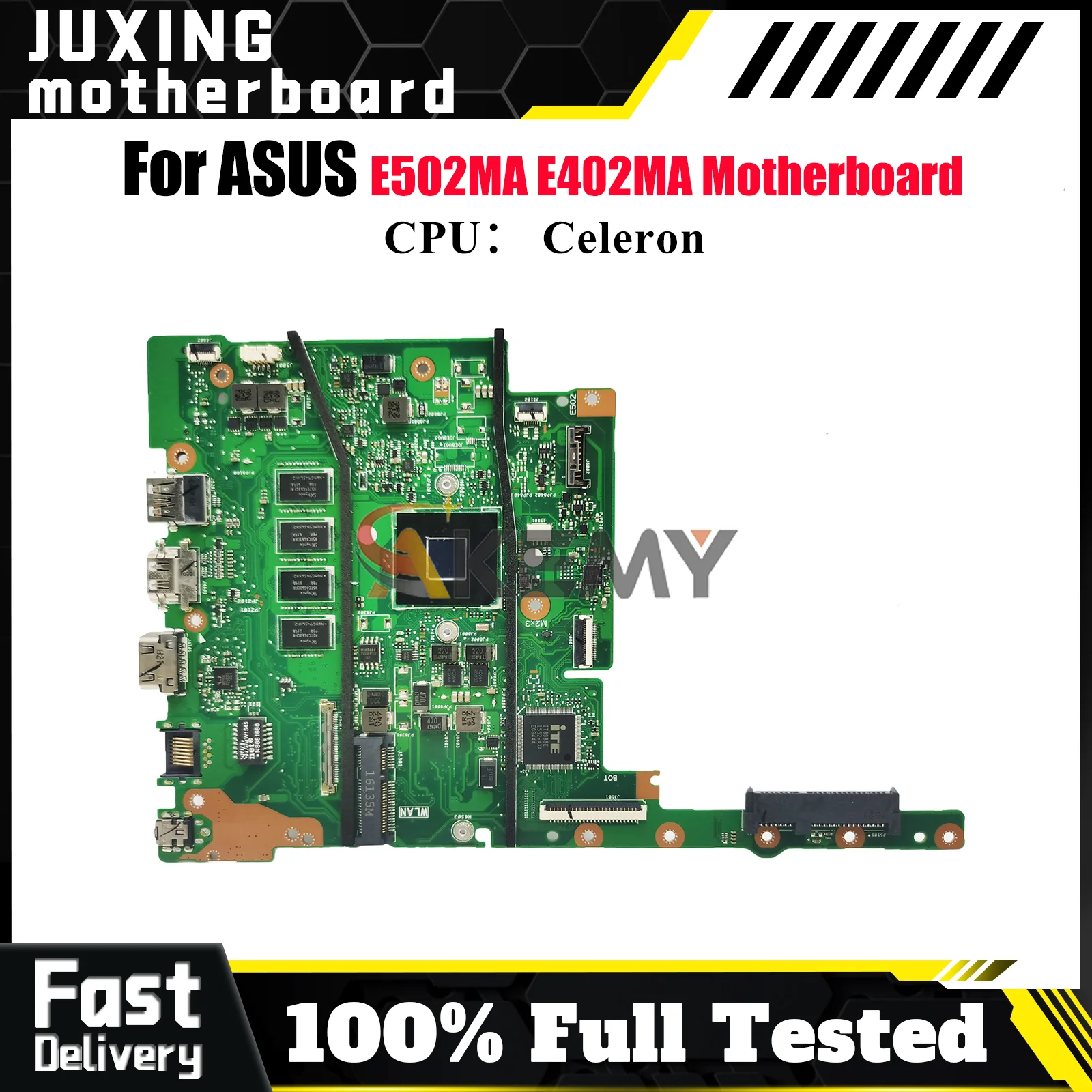 

E502MA Laptop Motherboard For ASUS EeeBook E402MA E402M Notebook Mainboard With Celeron CPU 100% tests OK fast shipping stk