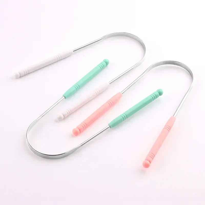 Escova de limpeza de língua de higiene oral, raspador de língua de alta qualidade, 1 peça de escova de dentes de língua de aço inoxidável