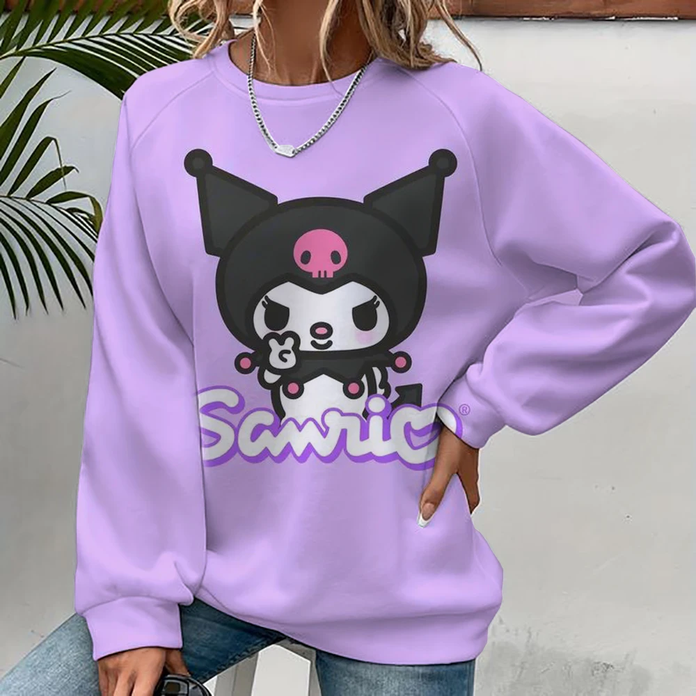 Harajuku Female Clothing Pullover Fashion Autumn And Winter HELLO KITTY Print Woman Hoodie Casual Women Long-sleeved Sweatshirt