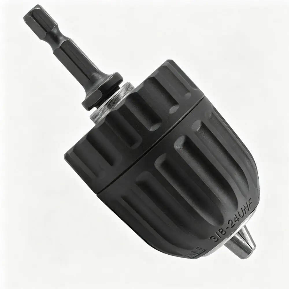 Drill Chuck Converter 0.8-10mm Keyless 3/8-24UNF Thread Quick Change Adapter 1/4 Hex Shank Power Tool Accessory