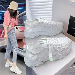 New Women's Sneakers 2024 Summer Mesh Breathable Running Shoes White Fashion Casual Shoes Student Breathable Sports Shoes Women