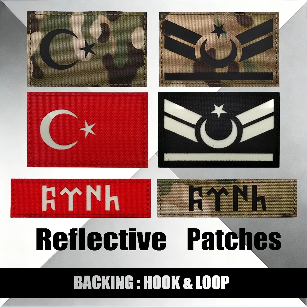 

Светоотражающие тактические нашивки с флагом Турции для курток, на плечо, для самостоятельного пришивания, с креплением на липучке